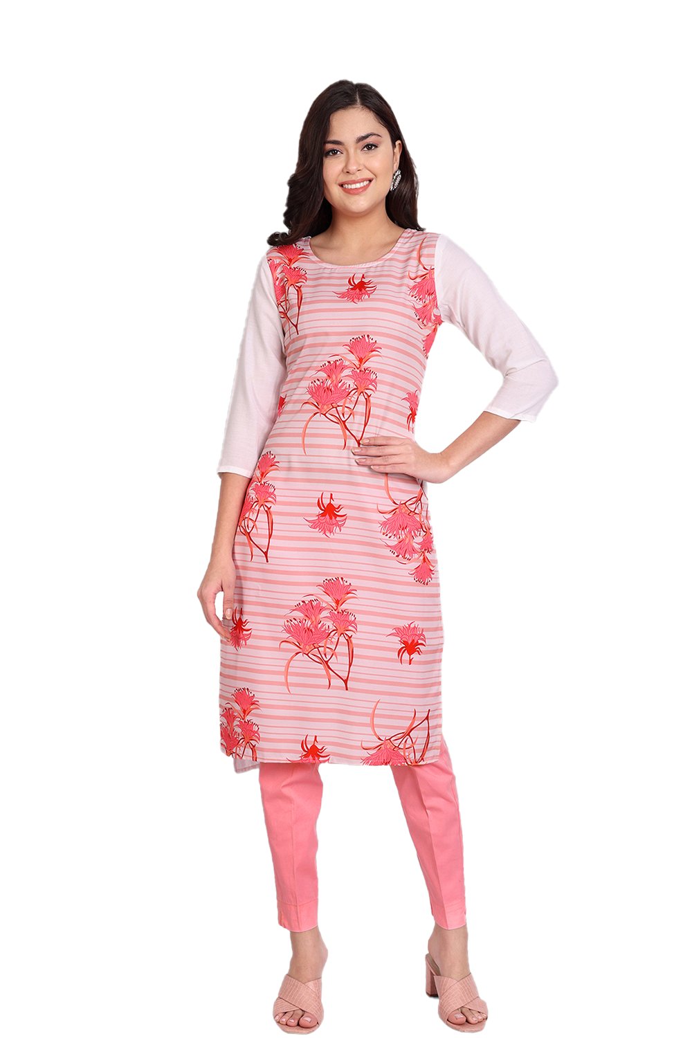 Crape Kurti 1 Regular Wear Crape Wholesale Printed Kurtis
